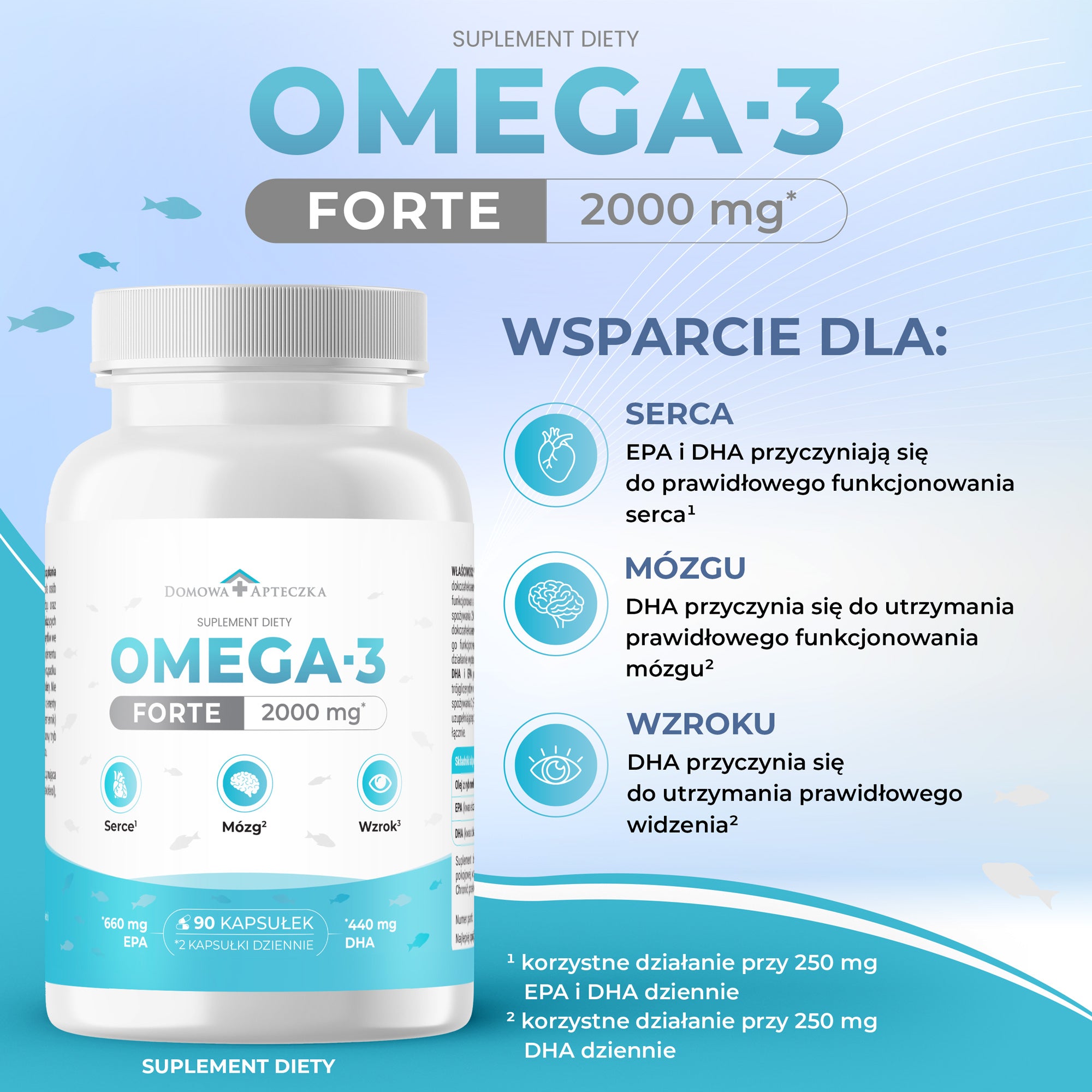 OMEGA 3 FORTE 2000 MG TRIGLYCERIDES IMMUNITY HEART VISION MEMORY BRAIN Packaging status original