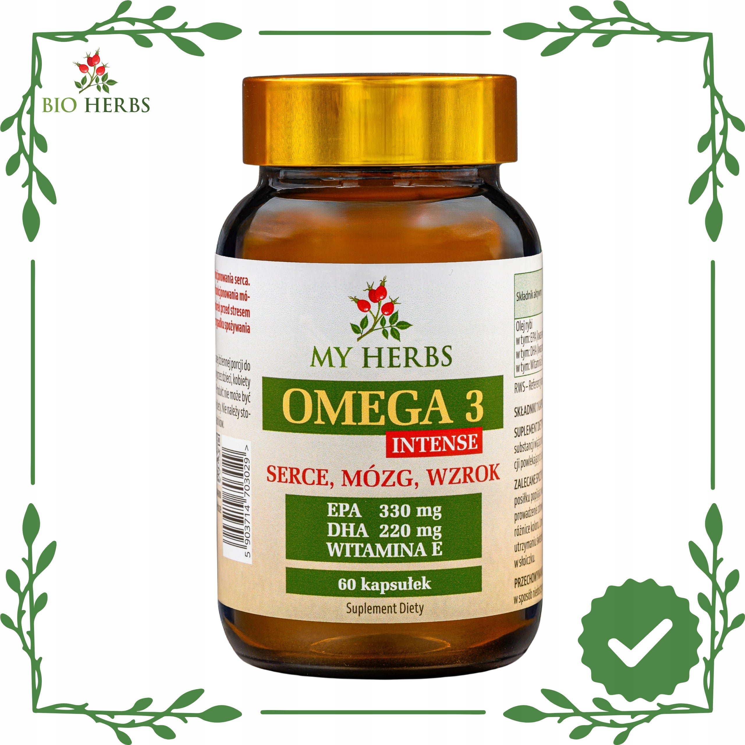 OMEGA 3 INTENSE EPA/DHA VITAMIN E 60 KAPS. Medical device no