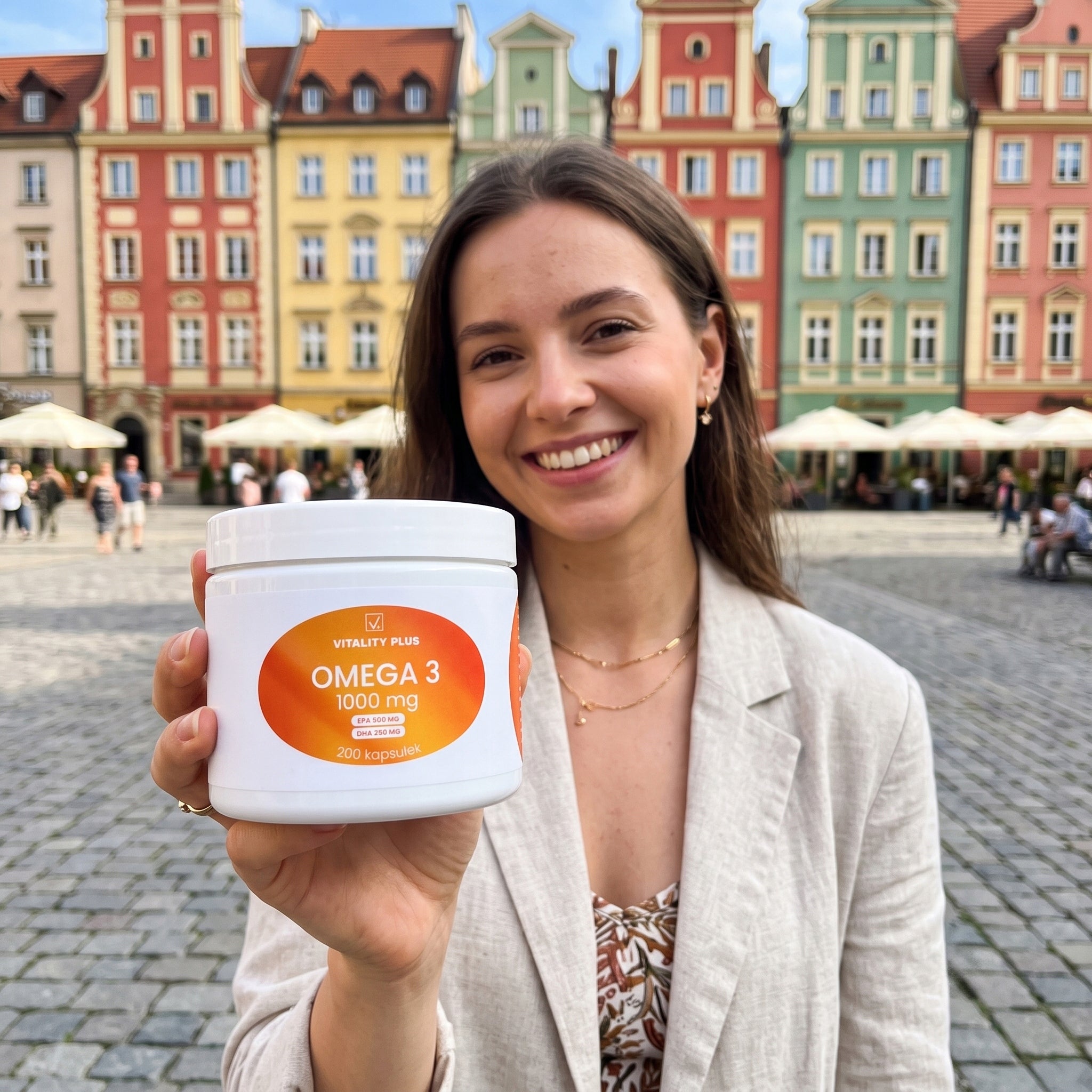 OMEGA 3 TRIGLYCERIDES 1000 mg - EPA 500 mg DHA 250 mg - Fatty acids Manufacturer code Omega 3 1000 mg EPA DHA 200 kapsułek