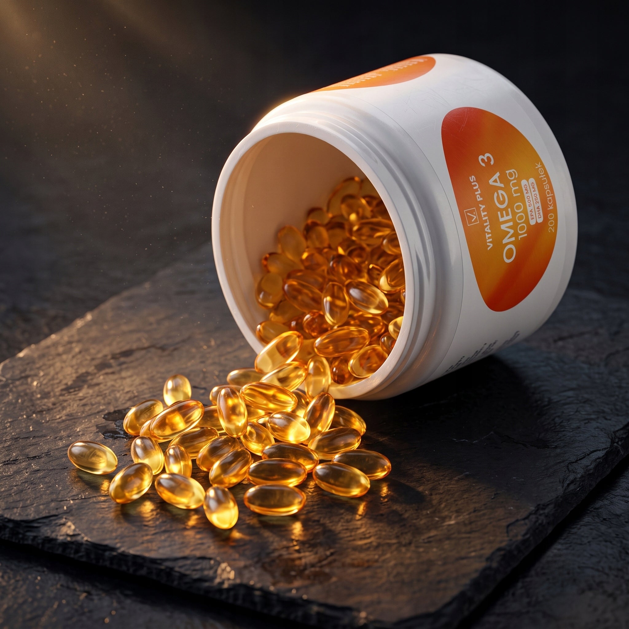 OMEGA 3 TRIGLYCERIDES 1000 mg - EPA 500 mg DHA 250 mg - Fatty acids Packaging status original
