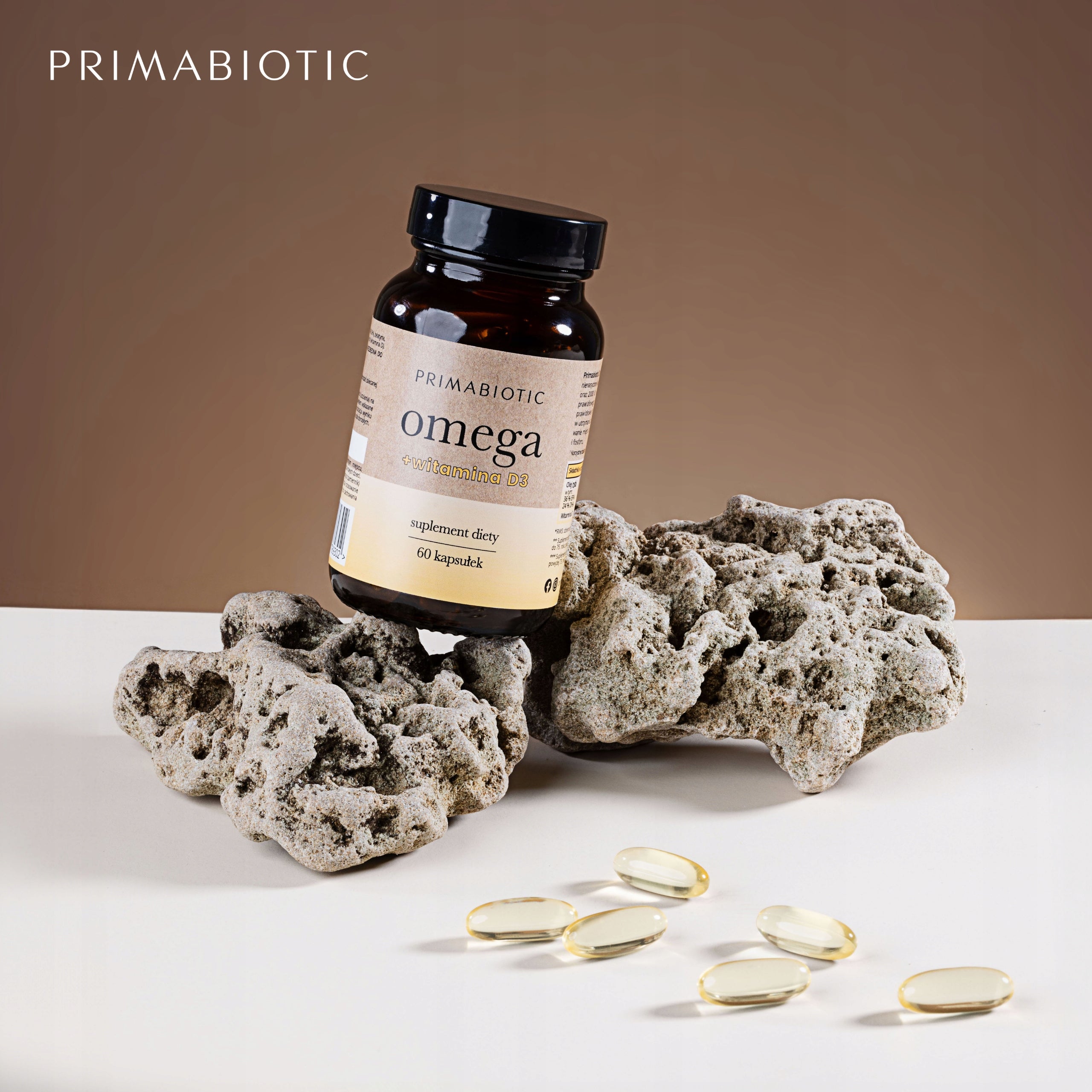OMEGA 3 VITAMIN D3 PRIMABIOTIC Immunity Brain Heart Low Totox 60 kaps Brand PRIMABIOTIC