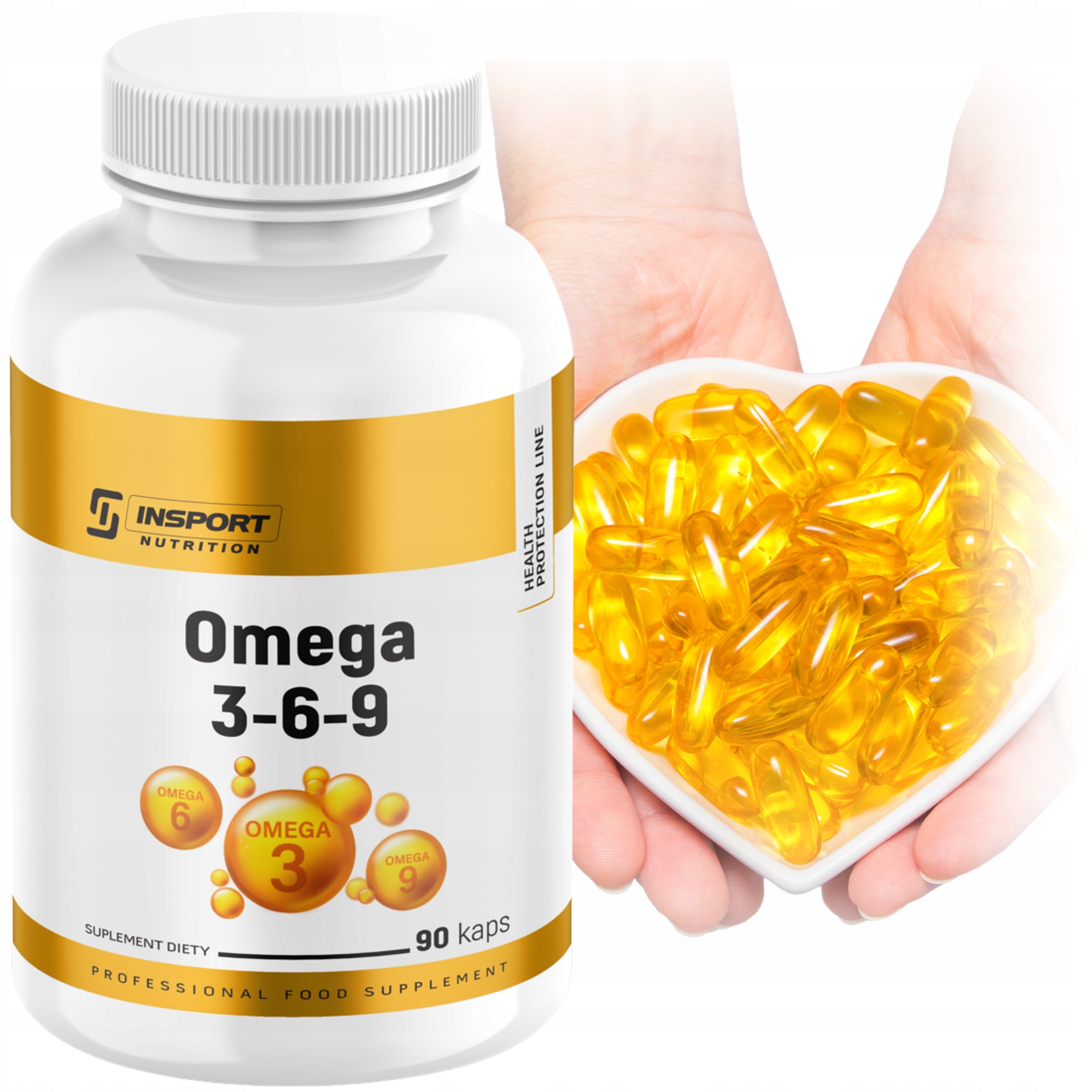 OMEGA 369 90 kap EPA DHA Tran Fish Oil Brain Immunity Heart | INSPORT Manufacturer code OMEGA 369 OMEGA-9 OMEGA-6 ZDROWE ODPORNOŚĆ