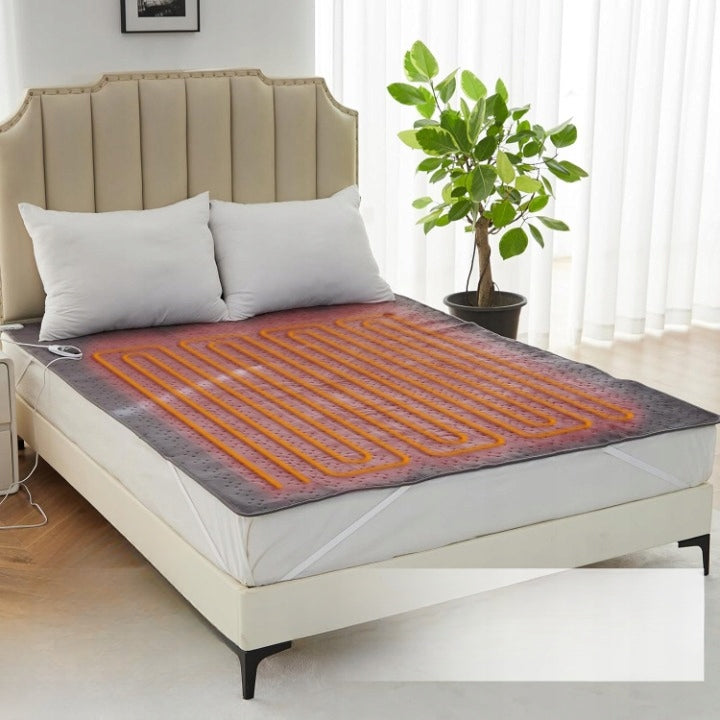 OMERAI Electric blanket heated heating mat 150 x 160 cm - grey soft Medical device no