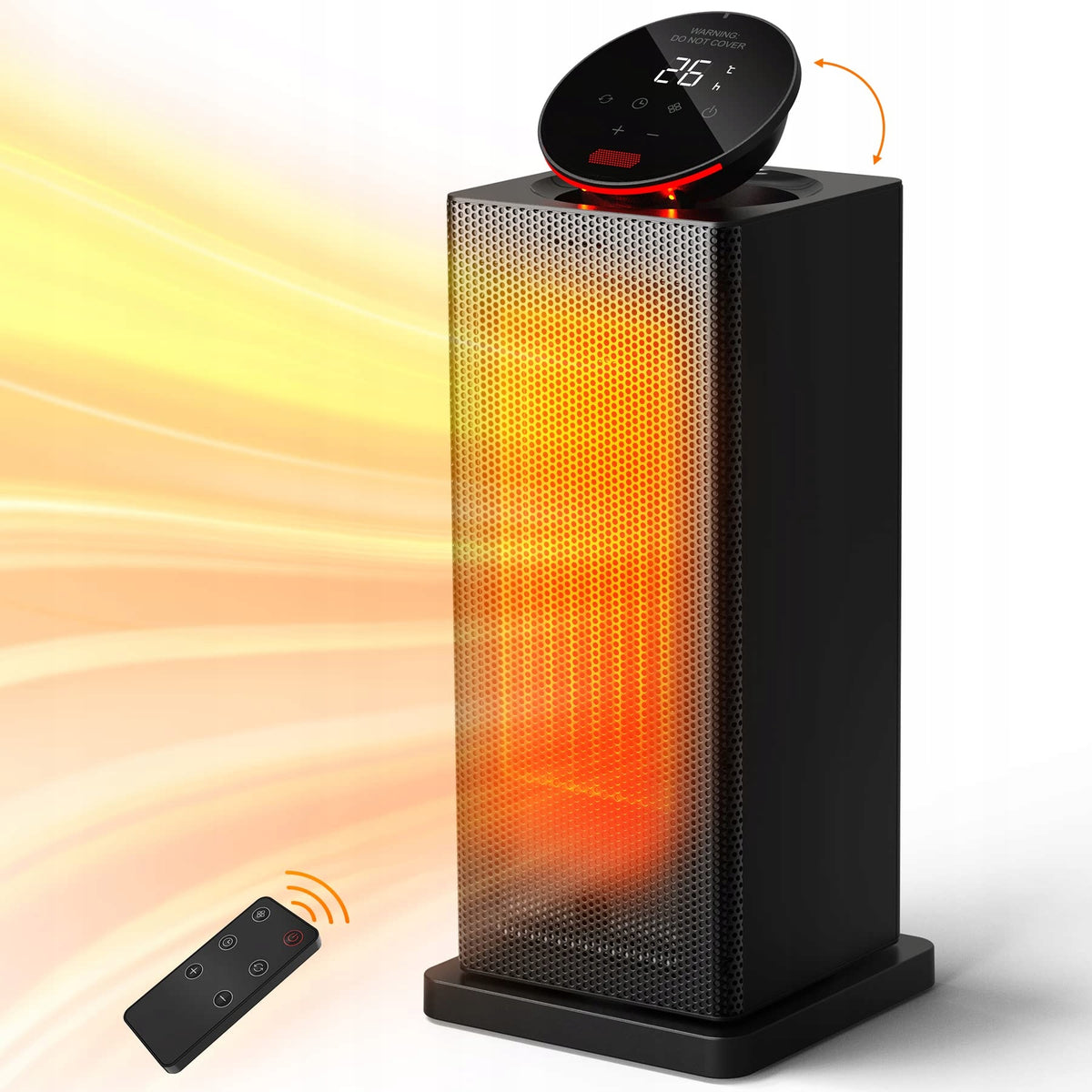 OMISOON fan heater 2000W ECO PTC 24h timer oscillat 90° 3 modes