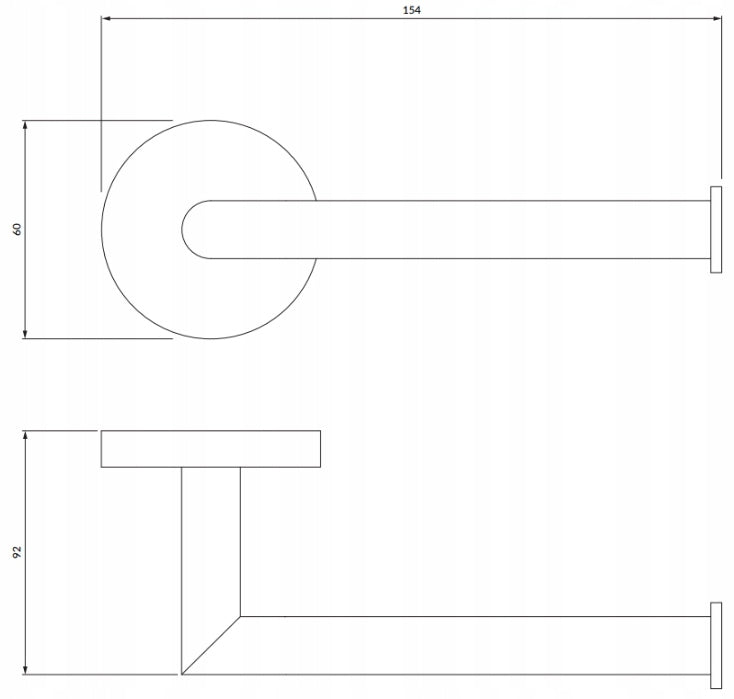 OMNIRES Modern Project Paper holder copper gloss MP60510CP Manufacturer code MP60510CP