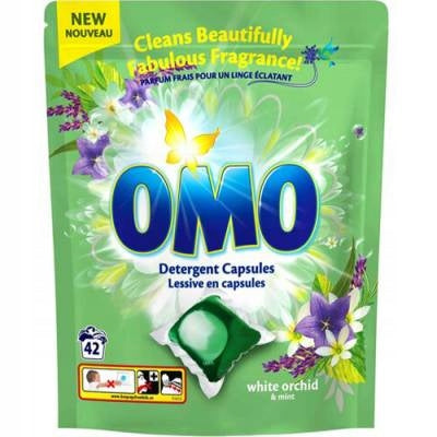 OMO Washing Capsules 42pcs White Orchid Mint
