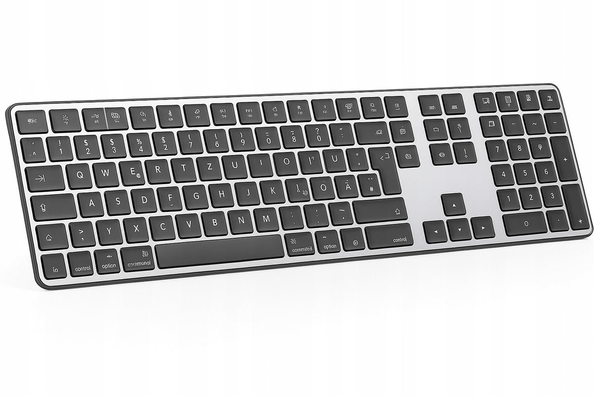 OMOTON KB515 Bluetooth Wireless Keyboard for Mac OS – Black QWERTZ