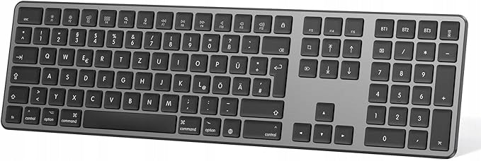 OMOTON KB515 Wireless Keyboard for Apple MacBook QWERTZ grey