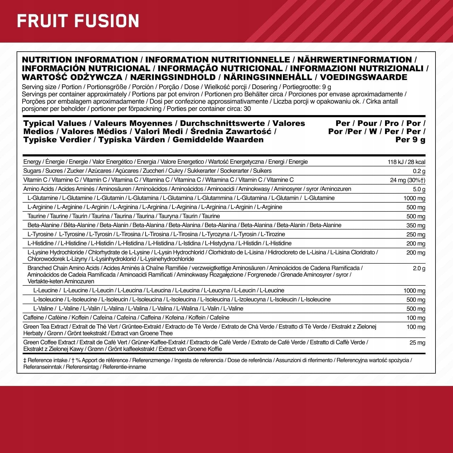 ON Optimum Amino Energy Light Preworkout EAA BCAA BETA CAFFEINE CITRULLINE Packaging status original