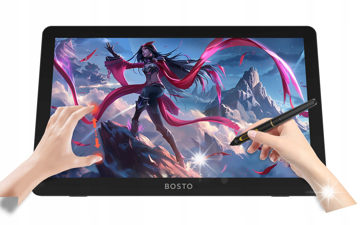 ON-SCREEN Graphics Tablet BOSTO BT-19HDT(P) TOUCH LCD 1920x1080