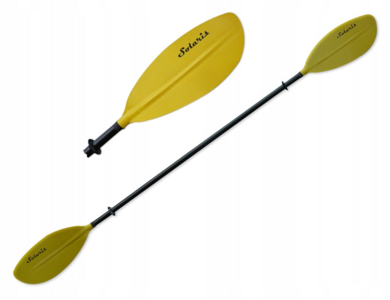 ONE-PIECE ALUMINUM KAYAK PADDLE FOR SIMPLE KAYAK SOLARIS 225 CM Color yellow