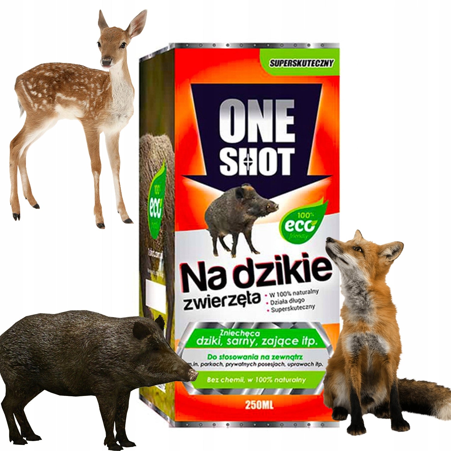 ONE SHOT NATURAL DEER REPELLENT WILD HARES WILD ANIMALS 250ML