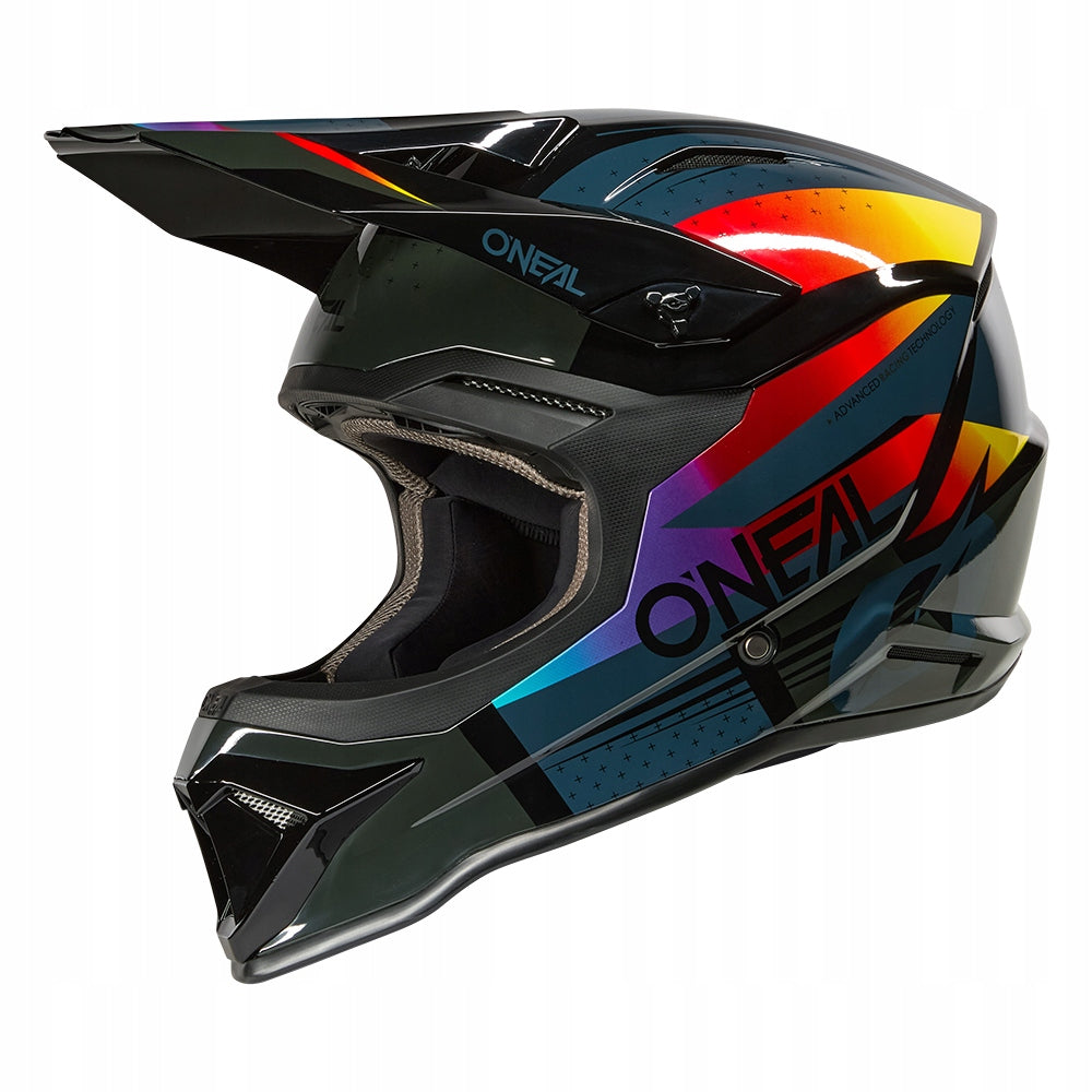 ONEAL CHILDREN'S HELMET 1SRS RC BLACK MULTI COLOR NEON SIZE M