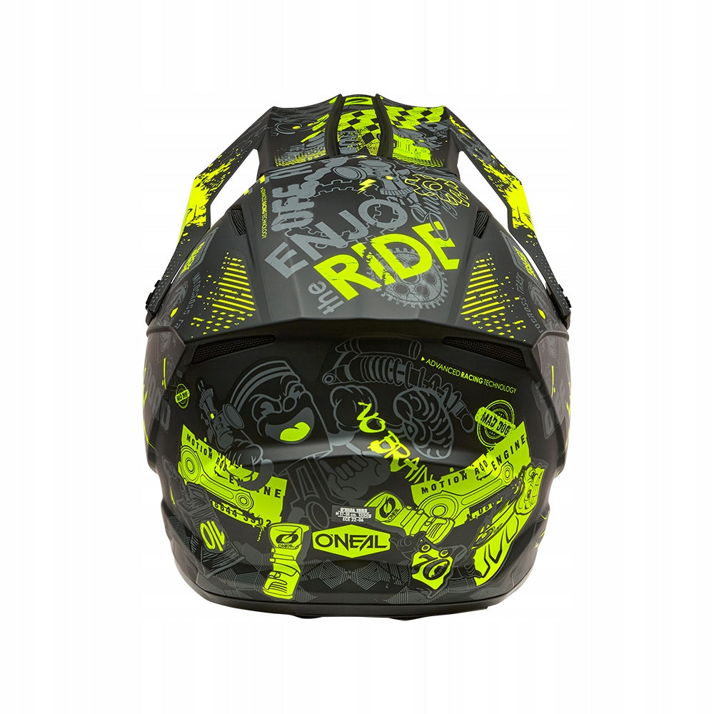 ONEAL CHILDREN'S HELMET 1SRS VIBRANT BLACK YELLOW NEON SIZE L 0634-434 Manufacturer O'neal
