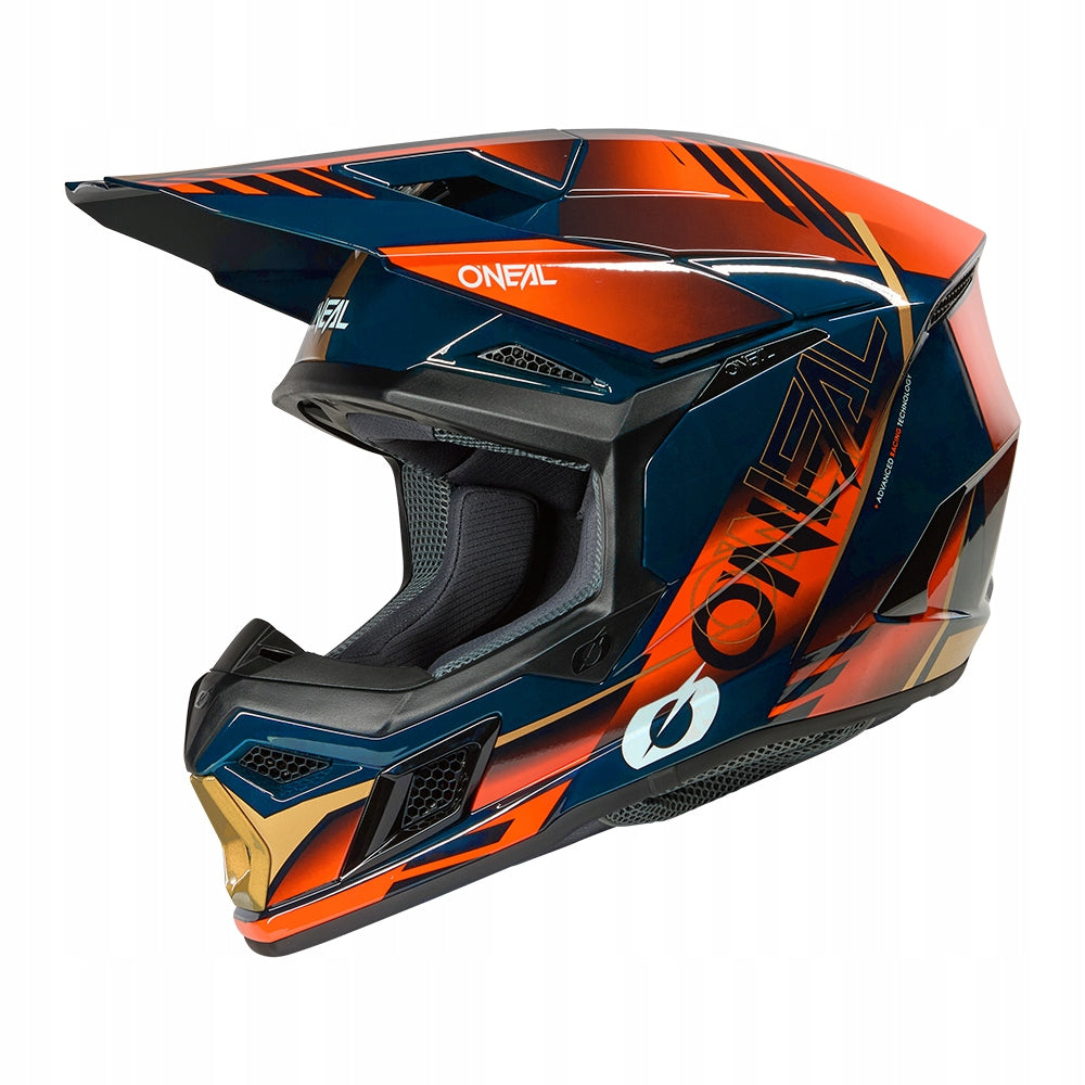 ONEAL HELMET 3SRS HAZE BLUE ORANGE GOLD SIZE L 59/60 0625-244