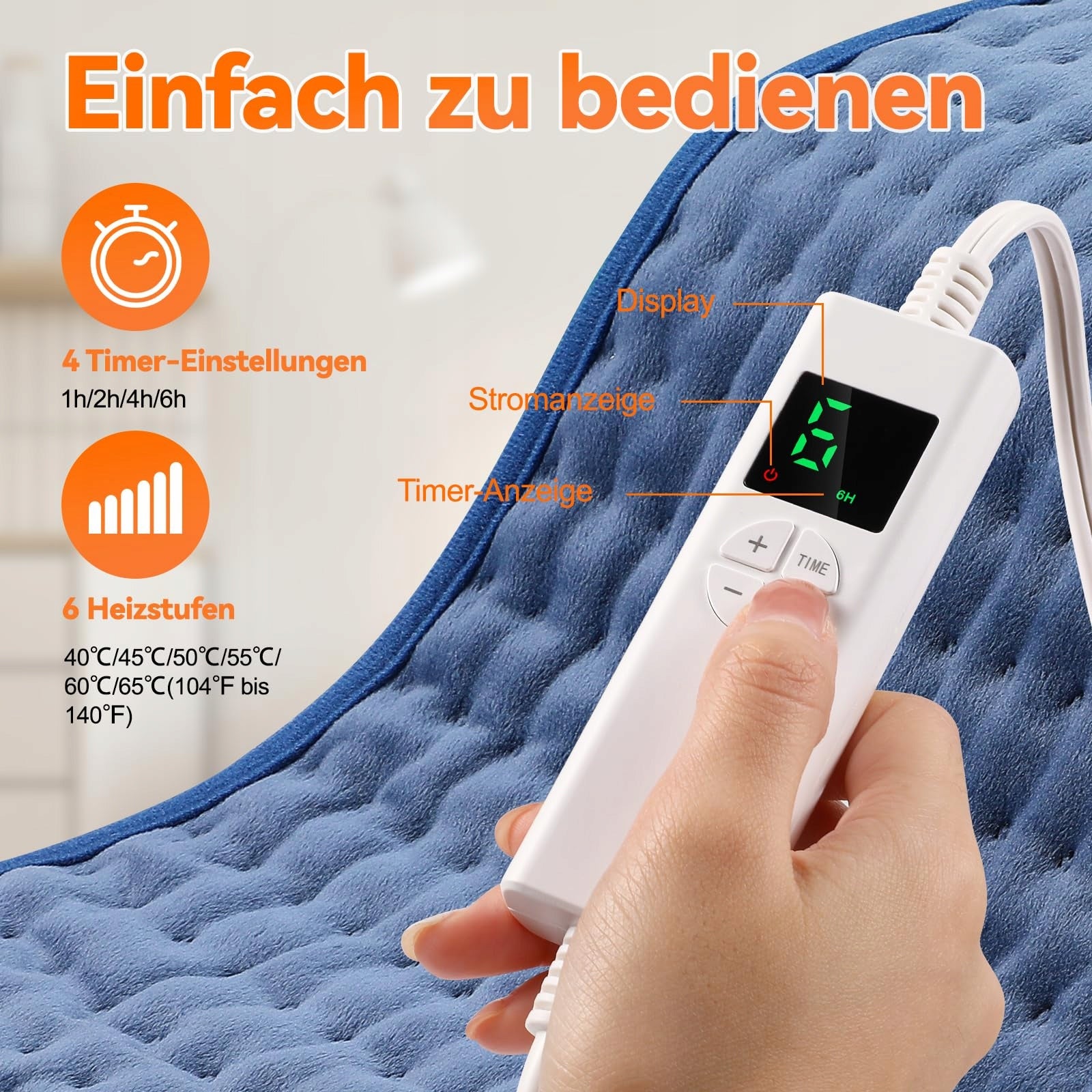ONEAMG Electric Pillow with Automatic Switch 30x60 cm Medical device no