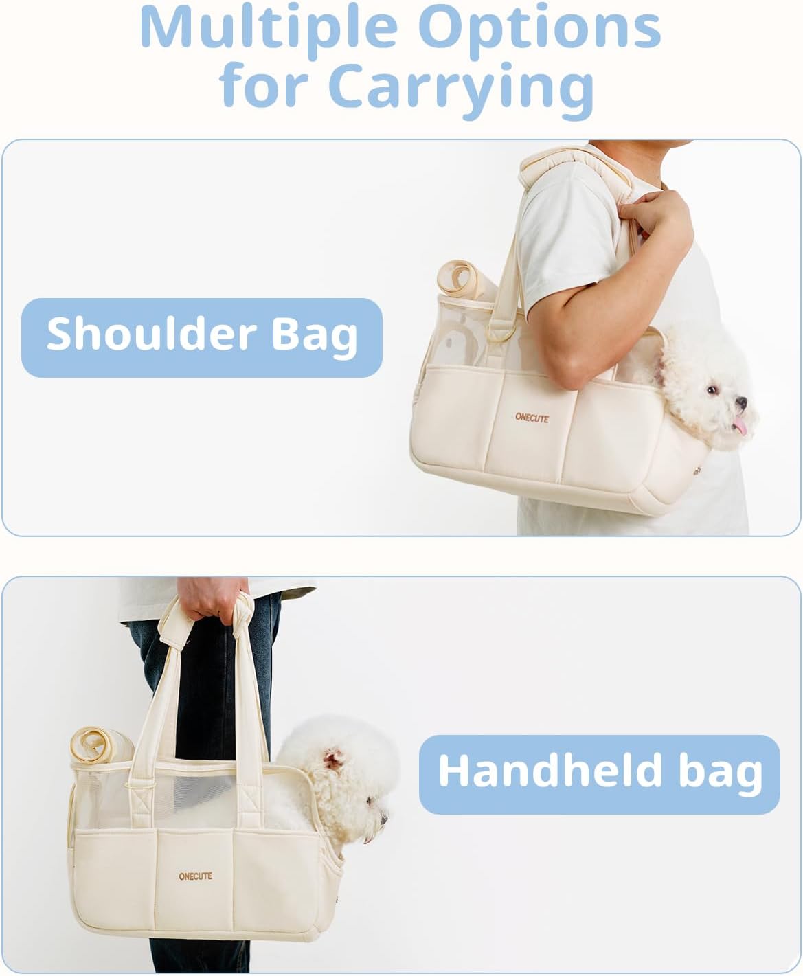 ONECUTE Summer Breathable Bag Soft Cat Dog Carrier FOLDING Main material fabric