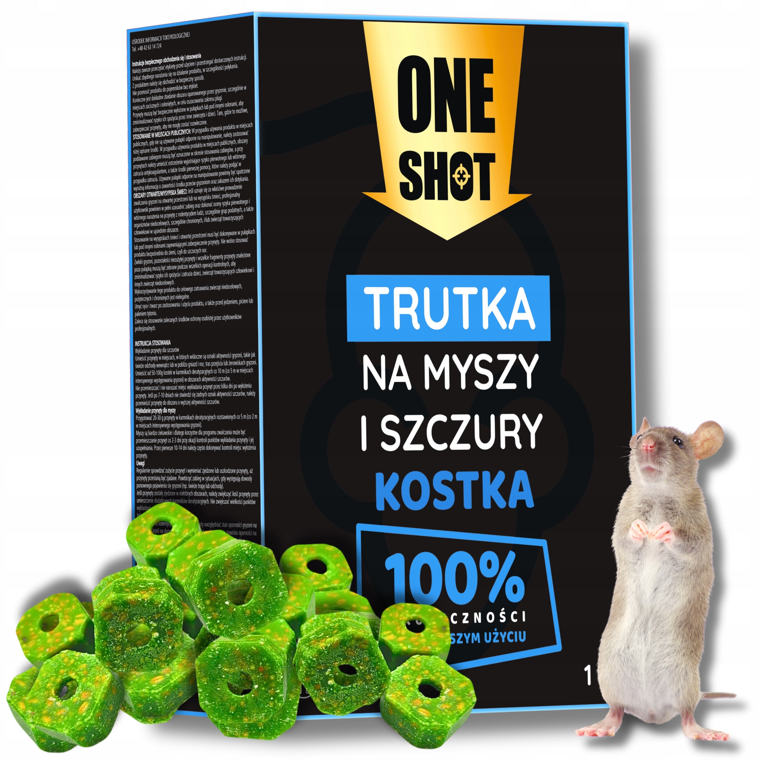 ONESHOT ON MICE RATS CUBE poison 1Kg BROMA