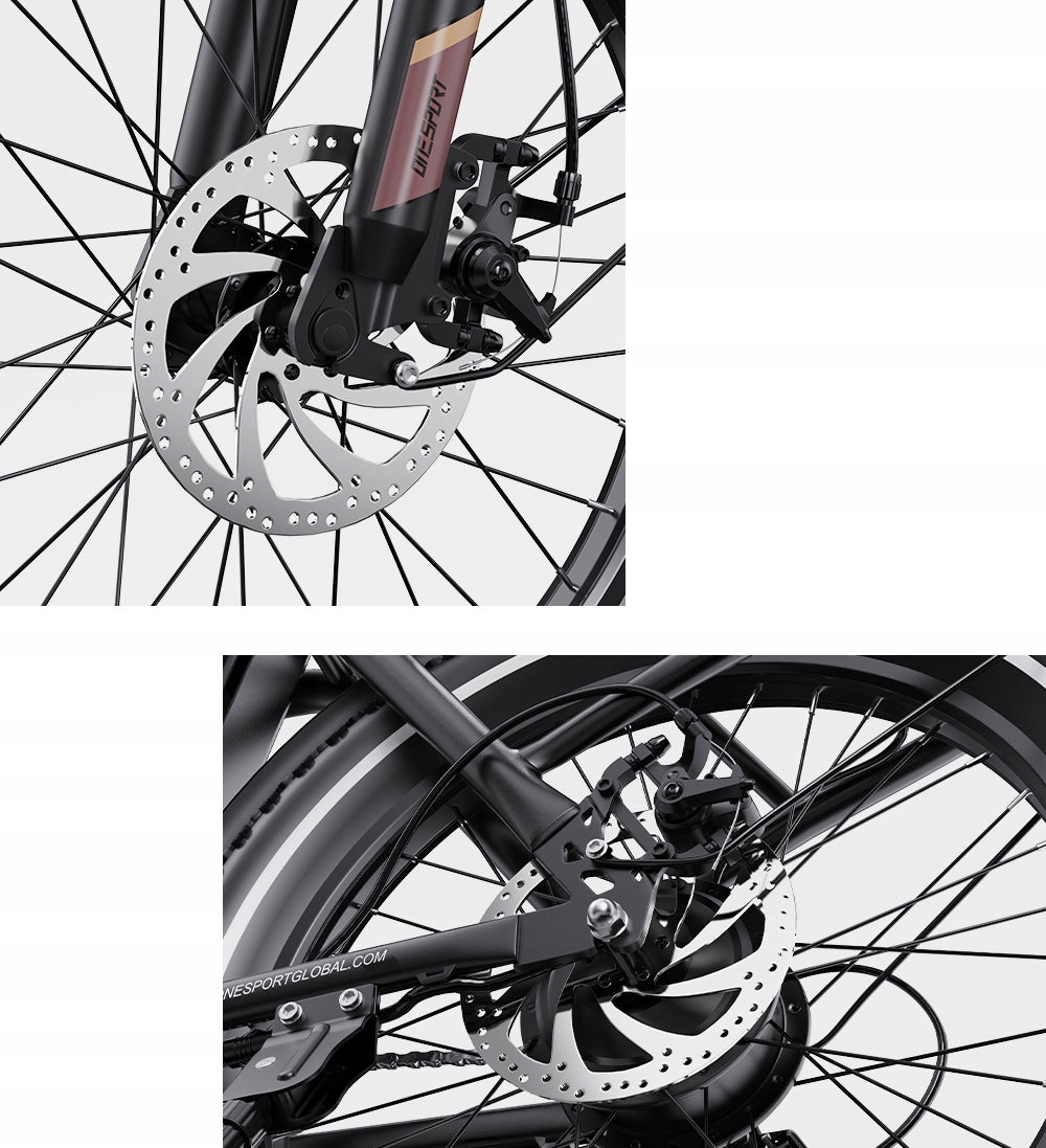 ONESPORT OT16-2 Folding Electric Bike 250W 48V 17AH 25KM/H 120KM With APP Maximum rated power electric bike (under 250W)