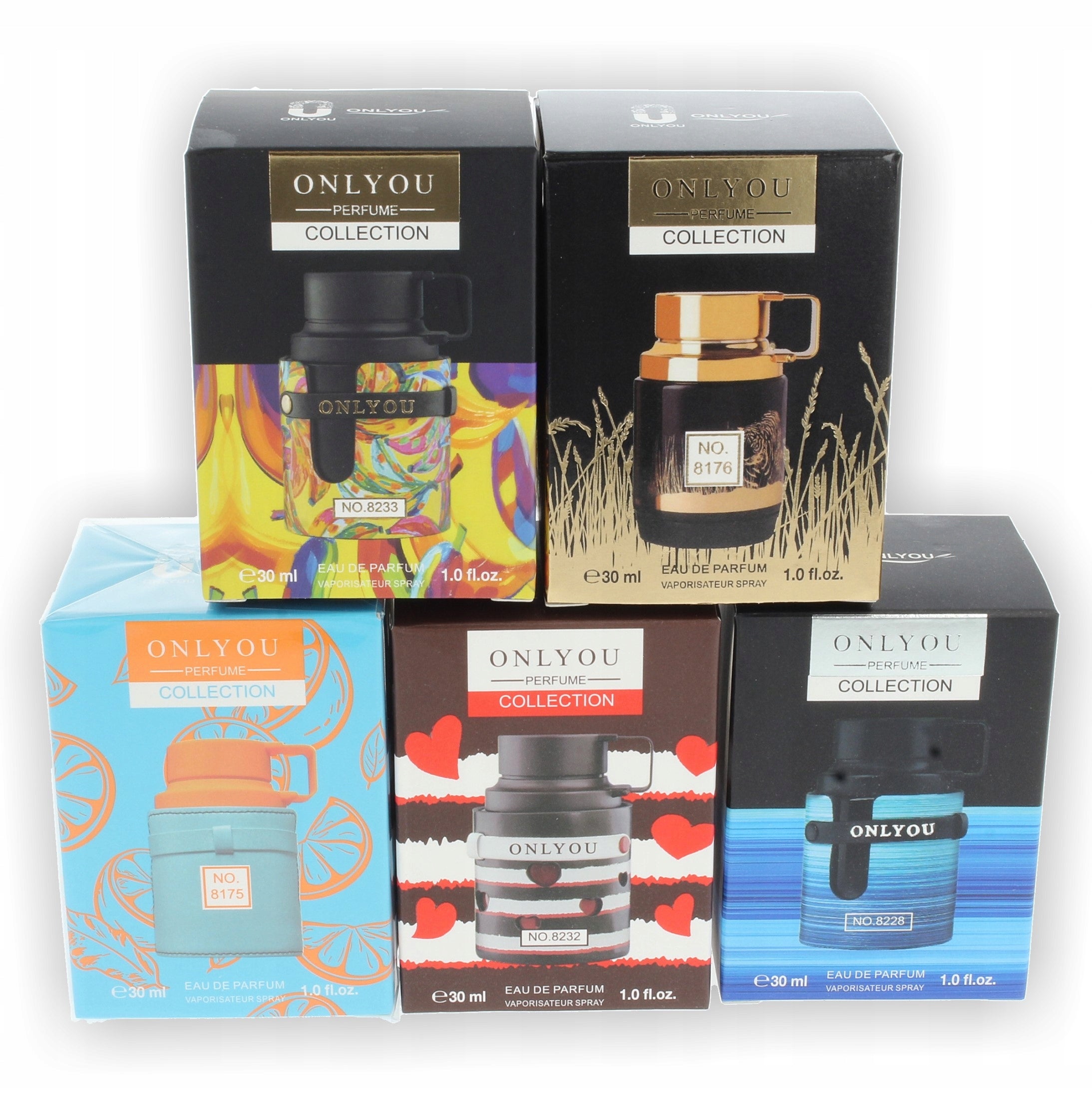 ONLYOU PERFUME EDP 30 ml - UNISEX EAU DE PARFUM Set of 5pcs Packaging status original