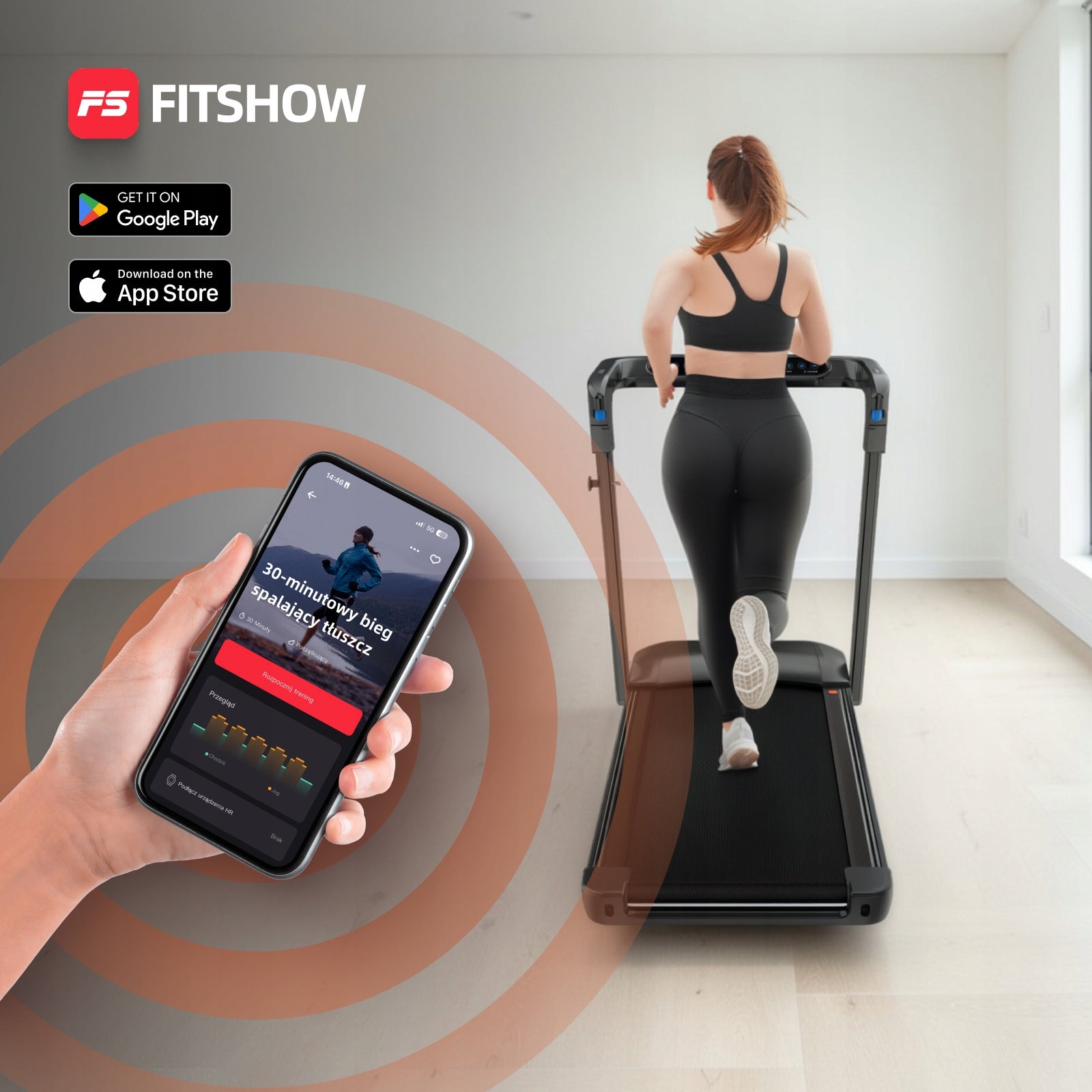 ONMAX Home electric treadmill STORM auto lift application PL, foldable Manufacturer code BD-ST