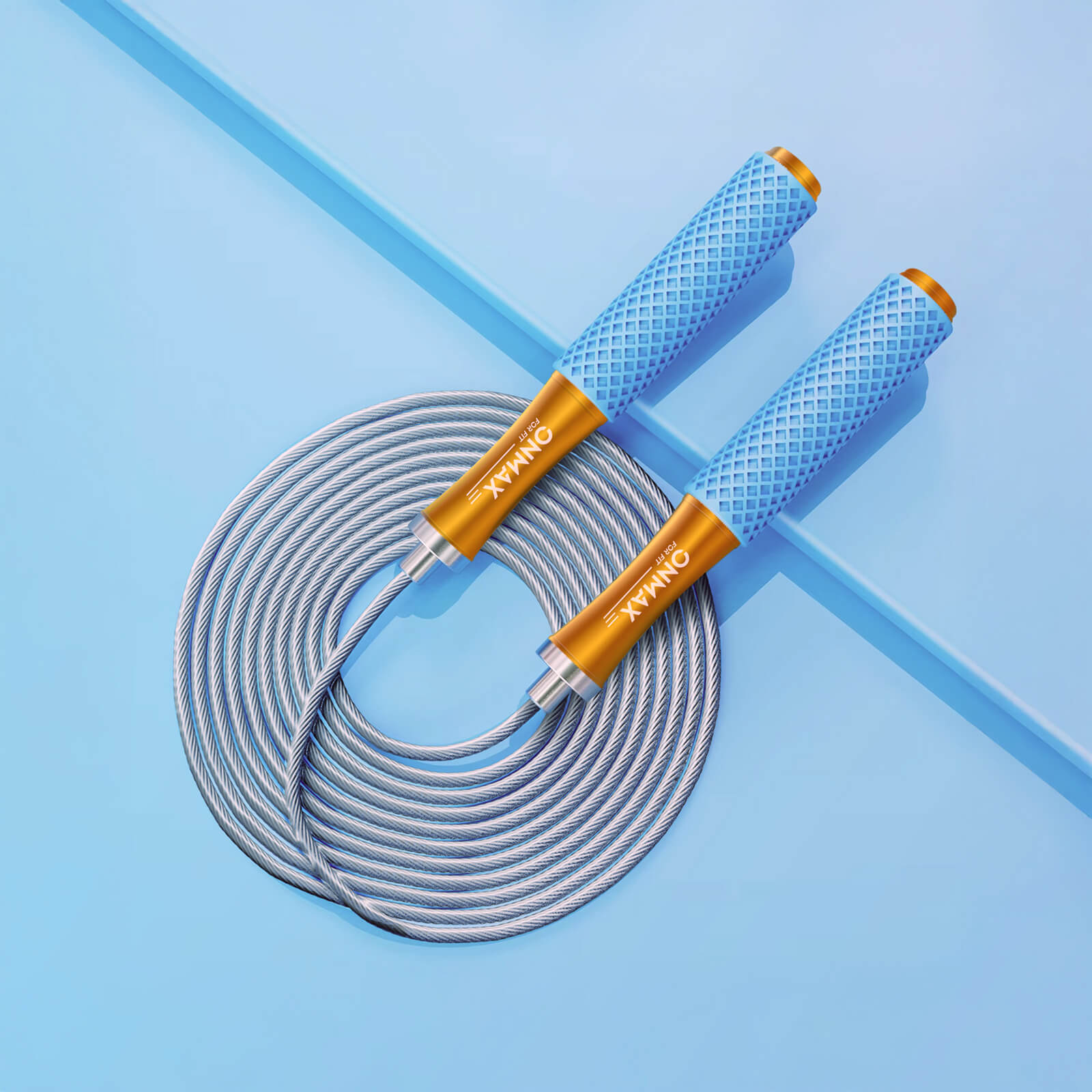 ONMAX Professional training jump rope PRO5 ST blue - steel rope Manufacturer code PRO5_ST_NIEBIESKA