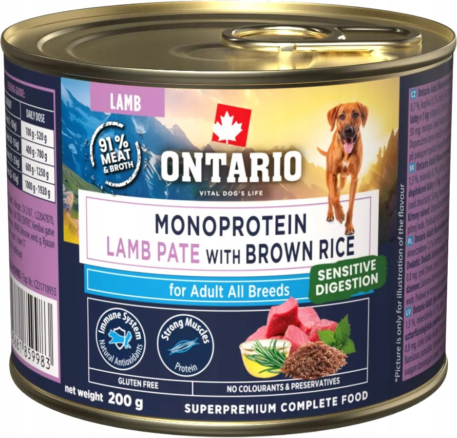 ONTARIO 200g MONO LAMB dog food