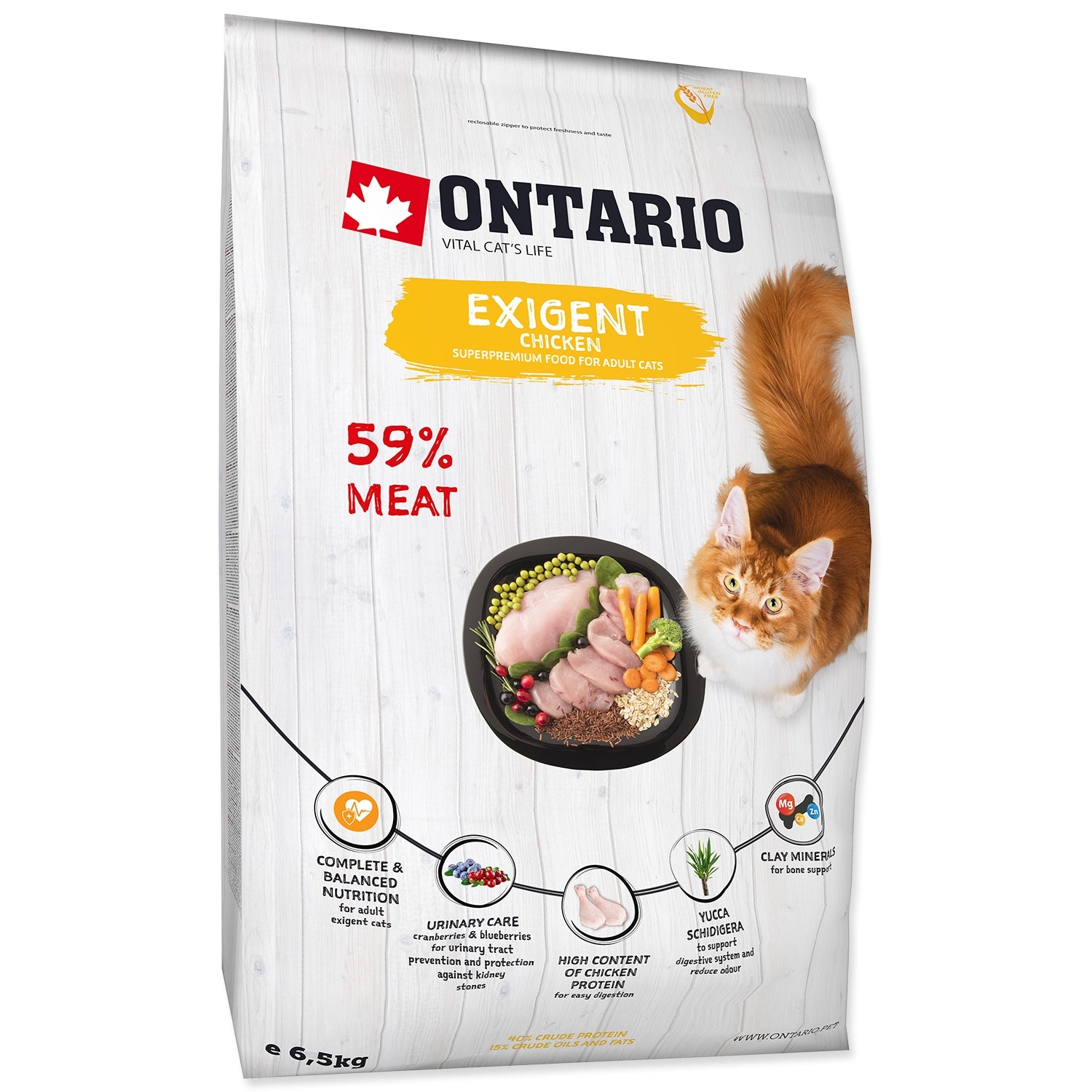 ONTARIO CAT EXIGENT 6,5 FOOD FOR PICKY CATS