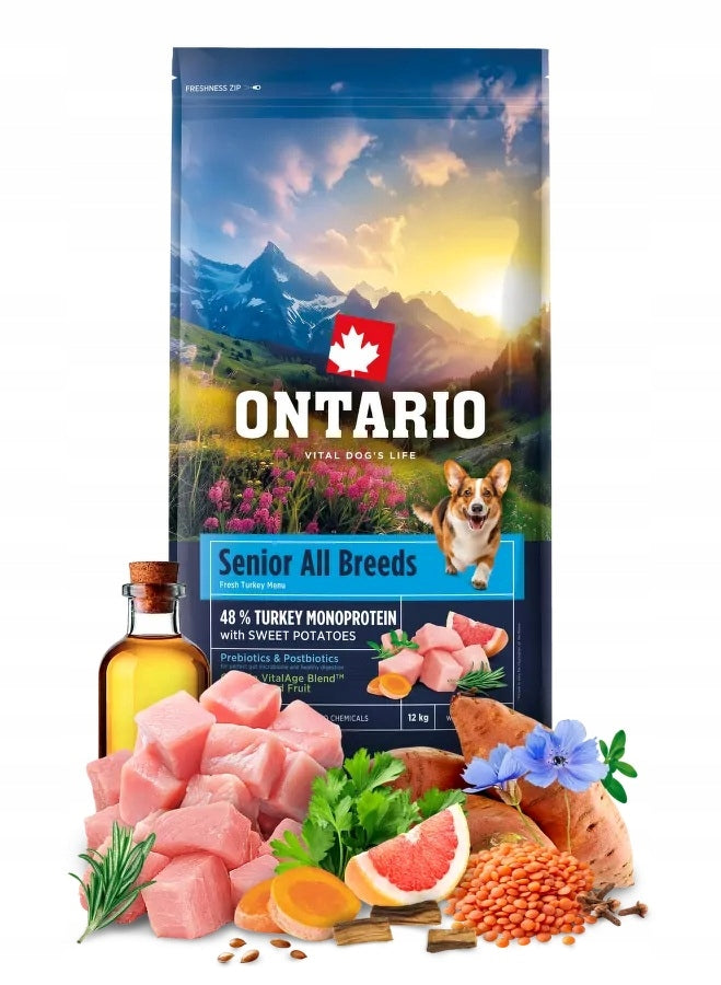 ONTARIO SENIOR Monoprotein Turkey & Sweet Potatoes 12kg