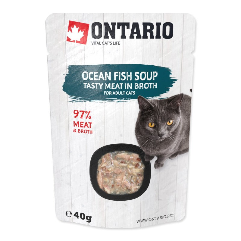 ONTARIO Soup Ocean Fish with Vegetables 40g Cat Broth