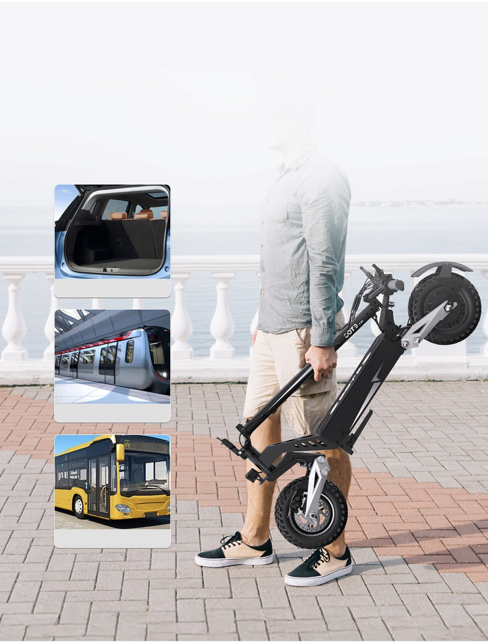 OOTD T10 Electric Vehicle 900W 50KM/H 48V 13AH 45KM Folding PL Engine power 900 W