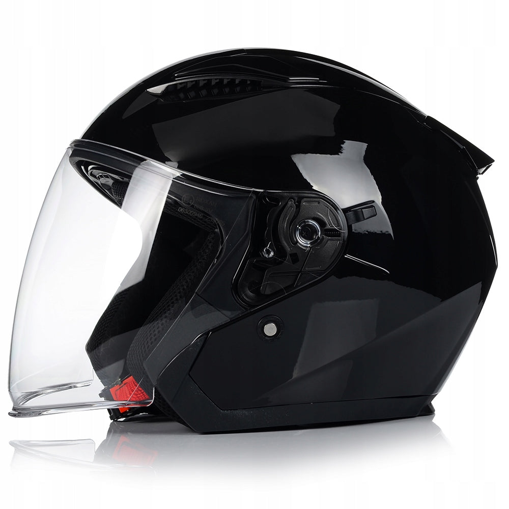 OPEN FACE MOTORCYCLE HELMET BLACK GLOSS SCOOTER CHOPPER BLENDA APPROVAL M Manufacturer's catalog number ORLANDO.EVO.BLAMETAL M