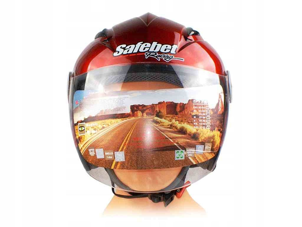 OPEN HELMET JET BURGUNDY SCOOTER CHOPPER CHERRY MOPED L 59-60cm Manufacturer no brand
