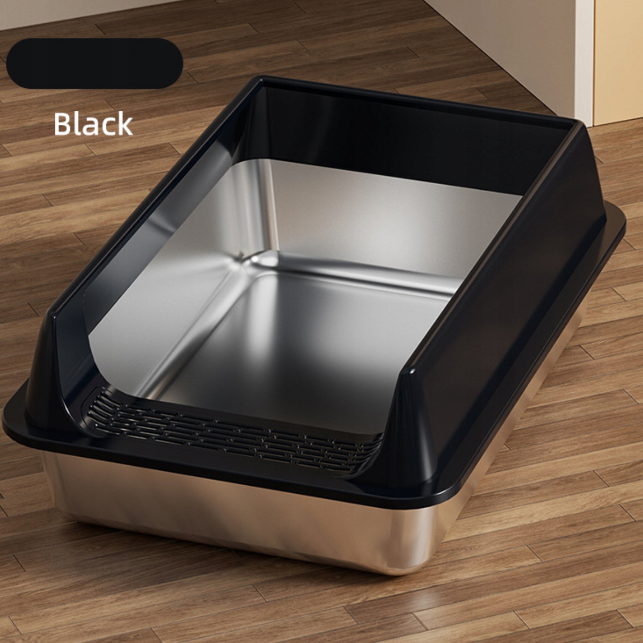OPEN LITTER BOX FOR CAT LARGE BLACK r. L FOR LITTER SPATULA FREEBIE / SIEMIEC Brand SIEMIEC