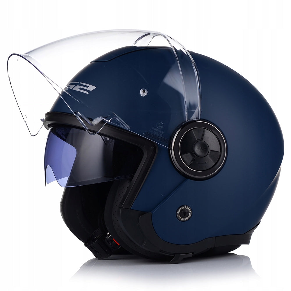 OPEN MOTORCYCLE HELMET LS2 OF620 CLASSY II BLUE MATT 22.06 + BLENDA Manufacturer's catalog number AK3662010234