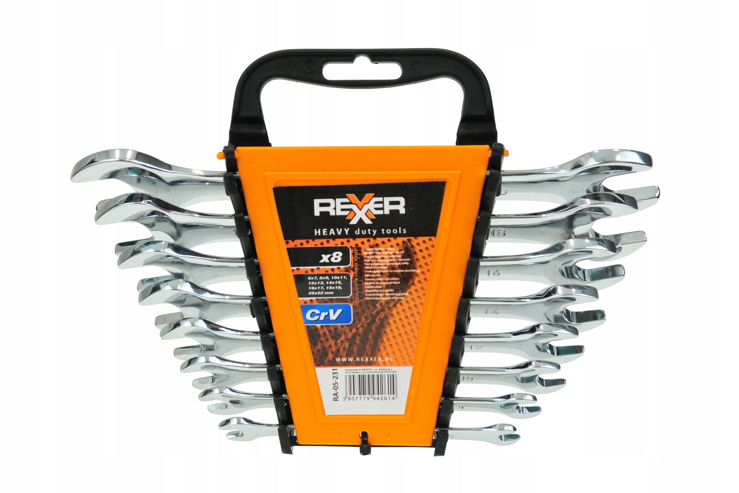 OPEN WRENCHES 6-22mm SET. 8 pieces of CrV Product weight with unit packaging 0.859 kg