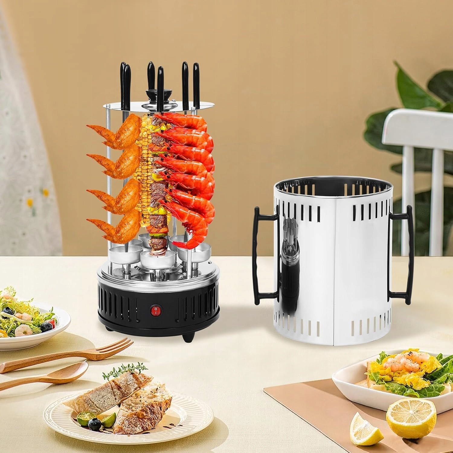 OPIEKACZ DO KEBABA ROLLER GRILL do Kurczaka 1400W 6x Szaszłyki SW-04 Brand no brand