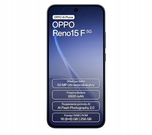 OPPO Reno15 F 5G 256GB Dark blue Charger included no