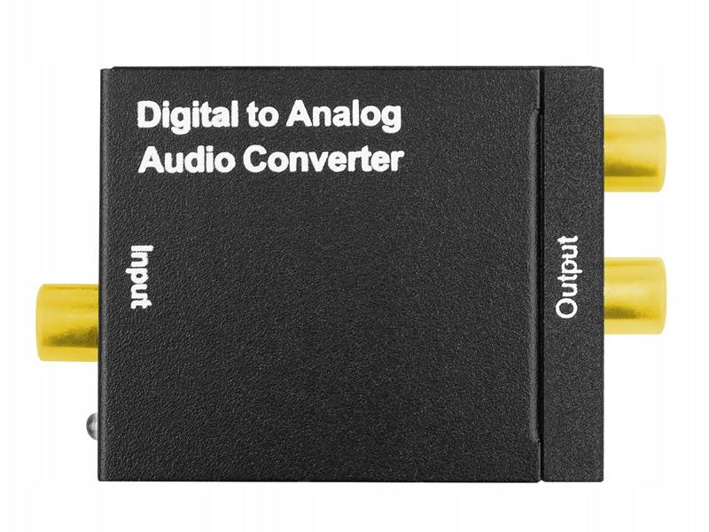 OPTICAL DAC CONVERTER ADAPTER COAXIAL TOSLINK TO 2x RCA CINCH Packaging status original