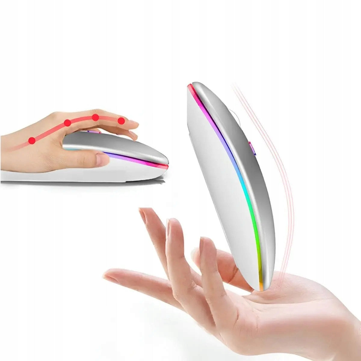 OPTICAL MOUSE WIRELESS BACKLIT RGB COMPUTER MOUSE QUIET BT Packaging status original