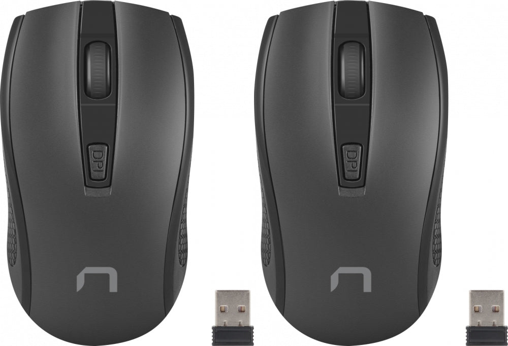 OPTICAL MOUSE WIRELESS NATEC 1600 DPI BLACK UNIVERSAL x2