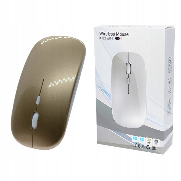 OPTICAL MOUSE WIRELESS TRUSTY 4D SLIMFIT GOLD HQ