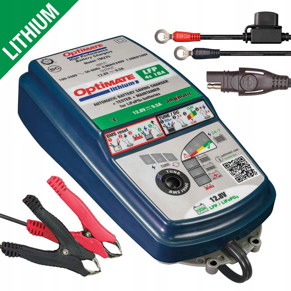 OPTIMATE BATTERY CHARGER OPTIMATE LITHIUM 4S 12.8V / 13.2V, 10A,