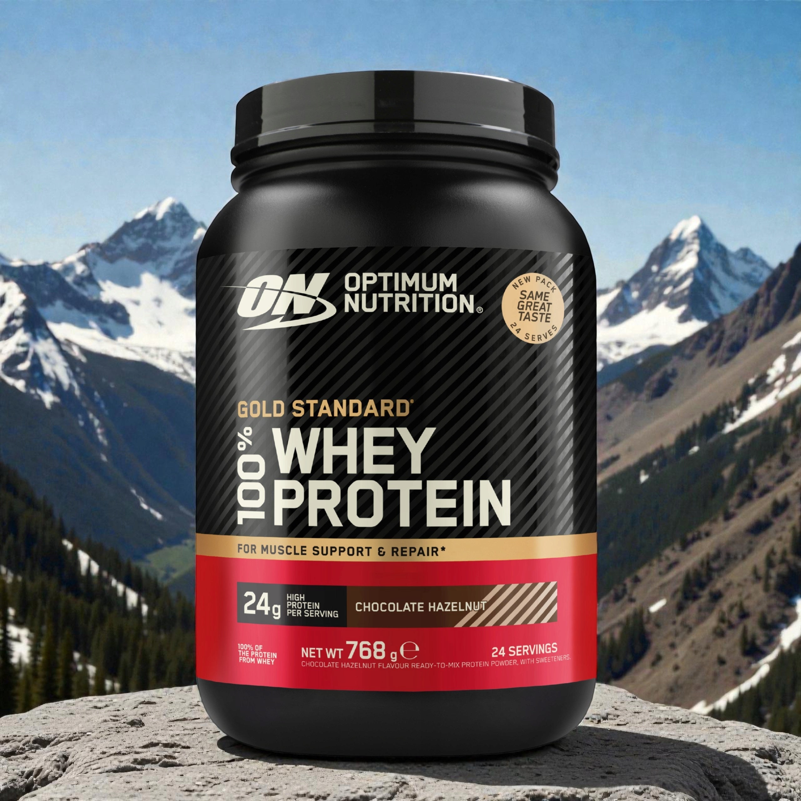 OPTIMUM NUTRITION Gold Standard Whey 768g Protein Walnut WPC WPI 24p Packaging status original