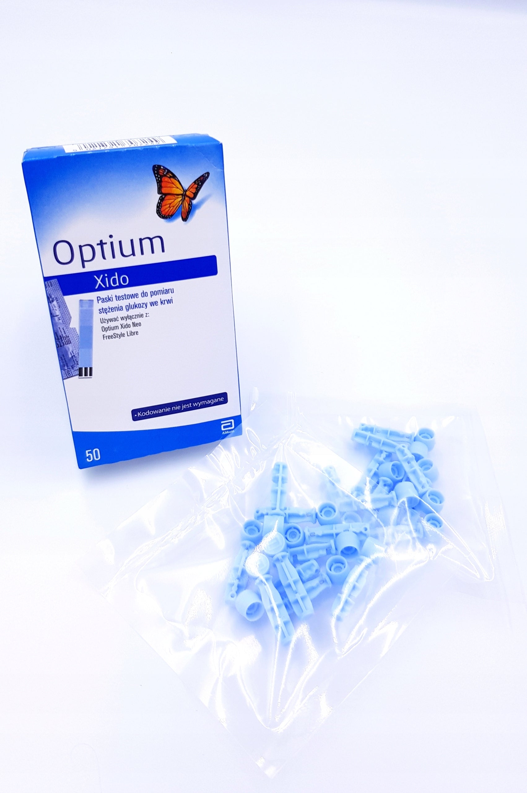 OPTIUM XIDO STRIPS FOR GLUCOSE 50pcs + LANCETS 20pcs
