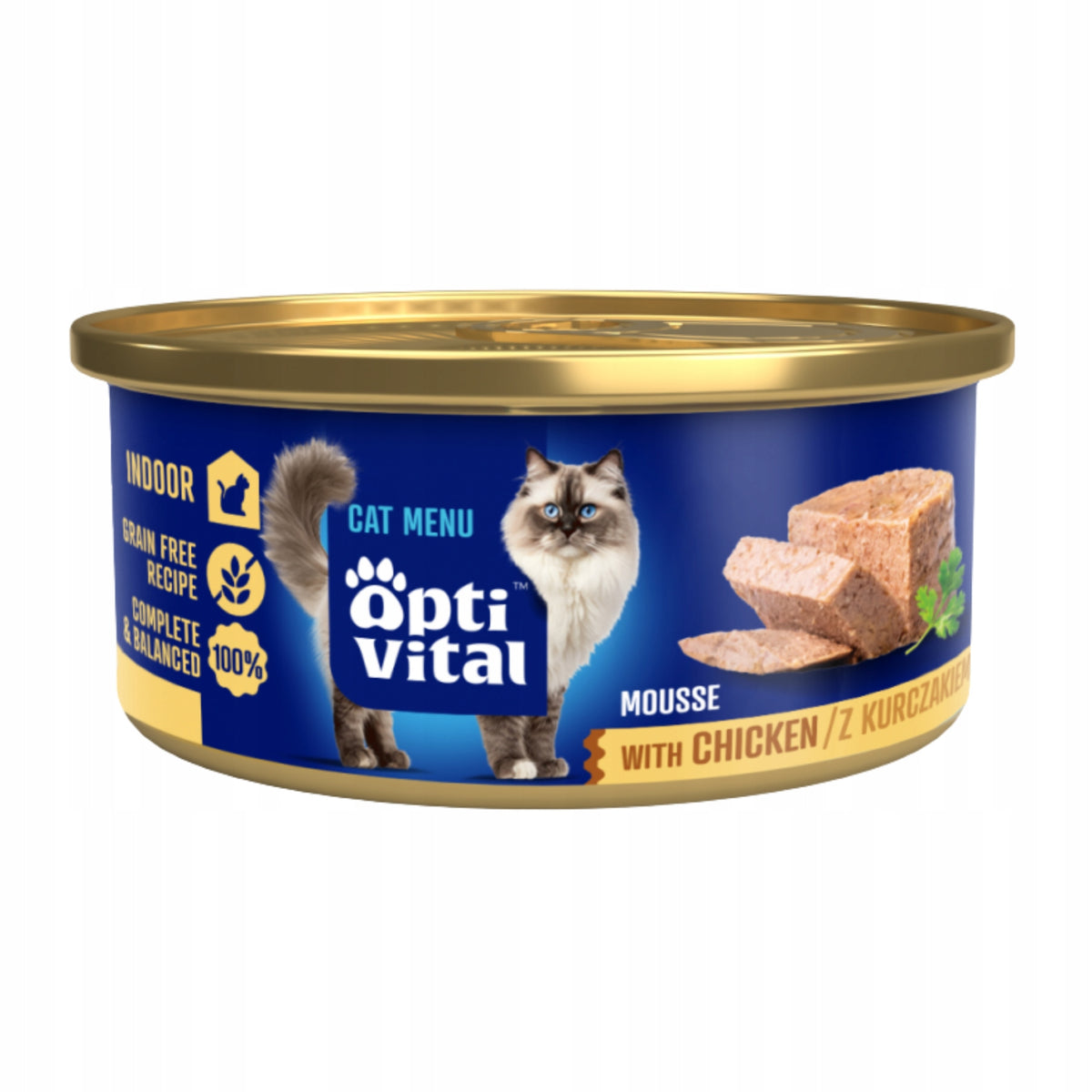 OPTIVITAL Wet Cat Food Fluffy Mousse with Chicken 85g