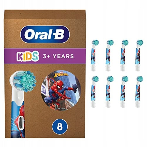 ORAL-B Children's Spiderman Tips For Electric Toothbrush 8 Pcs
