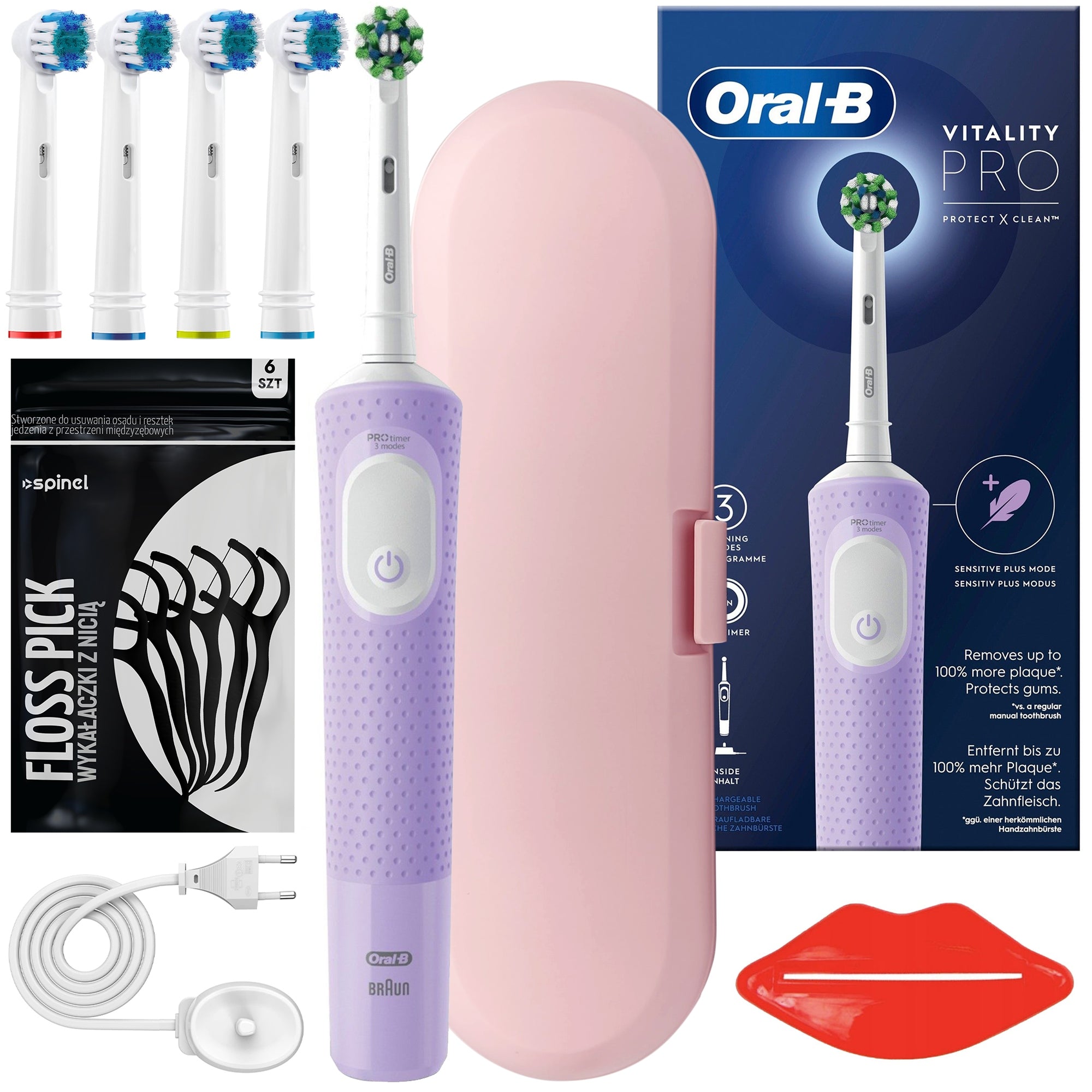 ORAL-B ELECTRIC TOOTHBRUSH VITALITY D103 PRO LILAC SET