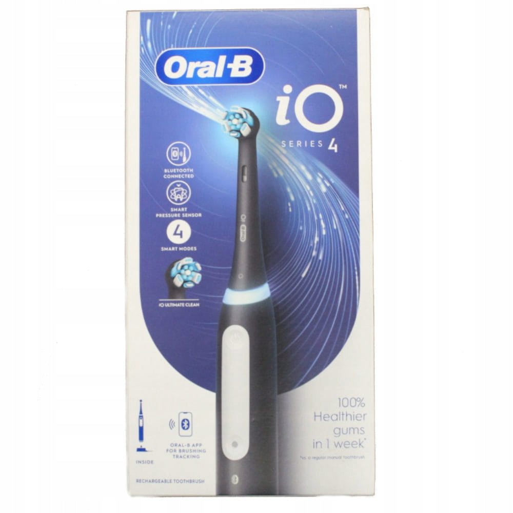 ORAL-B IO SERIES 4 MATT BLACK MAGNETIC TOOTHBRUSH WITH CASE