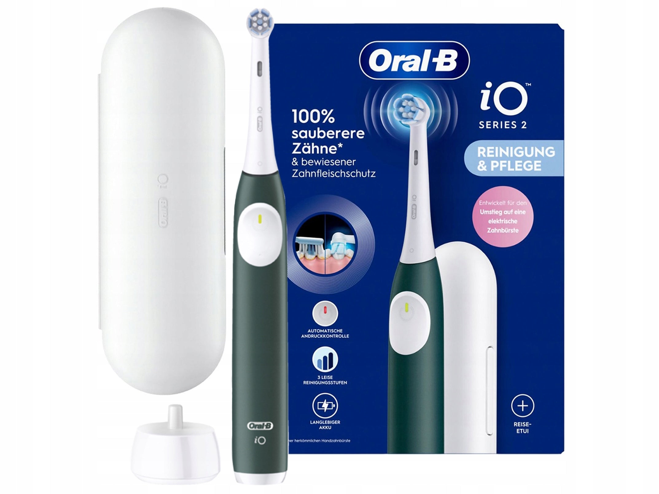 ORAL-B IO Series 2 Electric Toothbrush 3 Magnetic Modes Green Manufacturer code 8700216615204